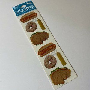 Frances Meyer Lunch Hot Dog Donut Sandwich Mustard Scrapbook Stickers